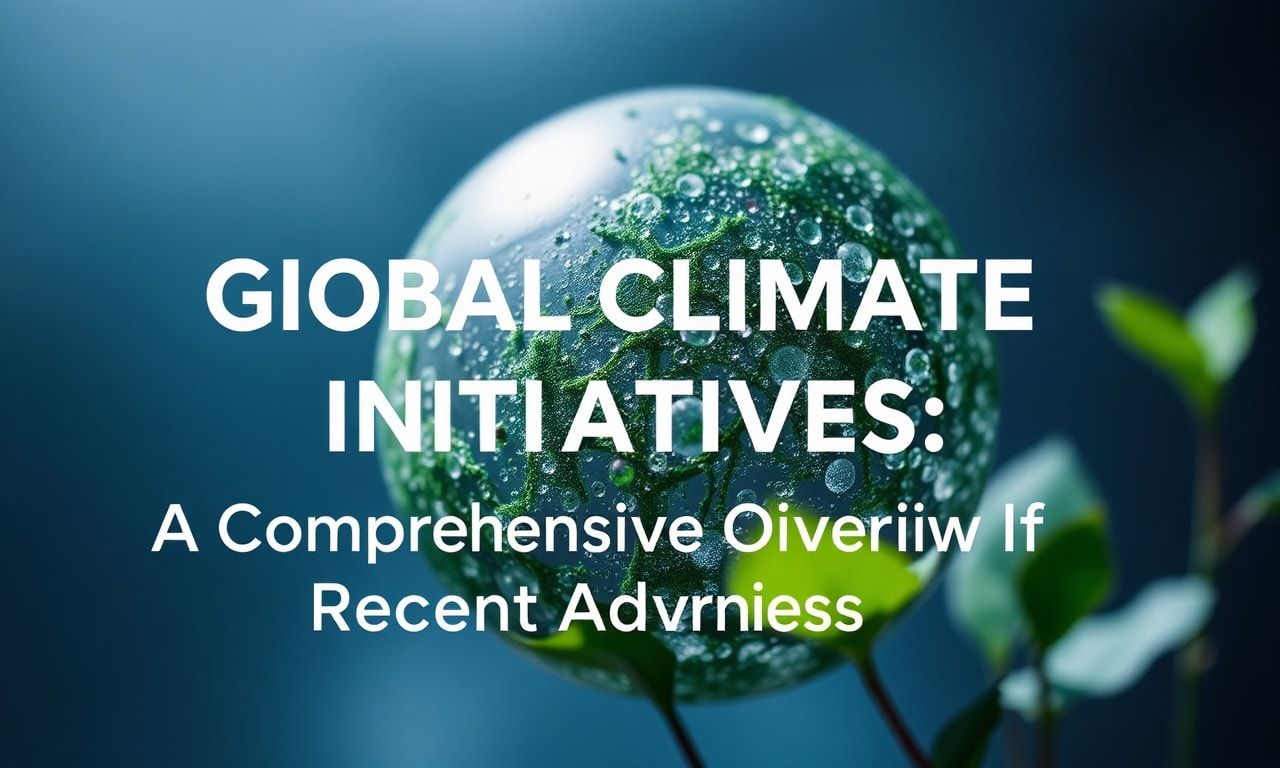 Global Climate Initiatives: A Comprehensive Overview of Recent Advances