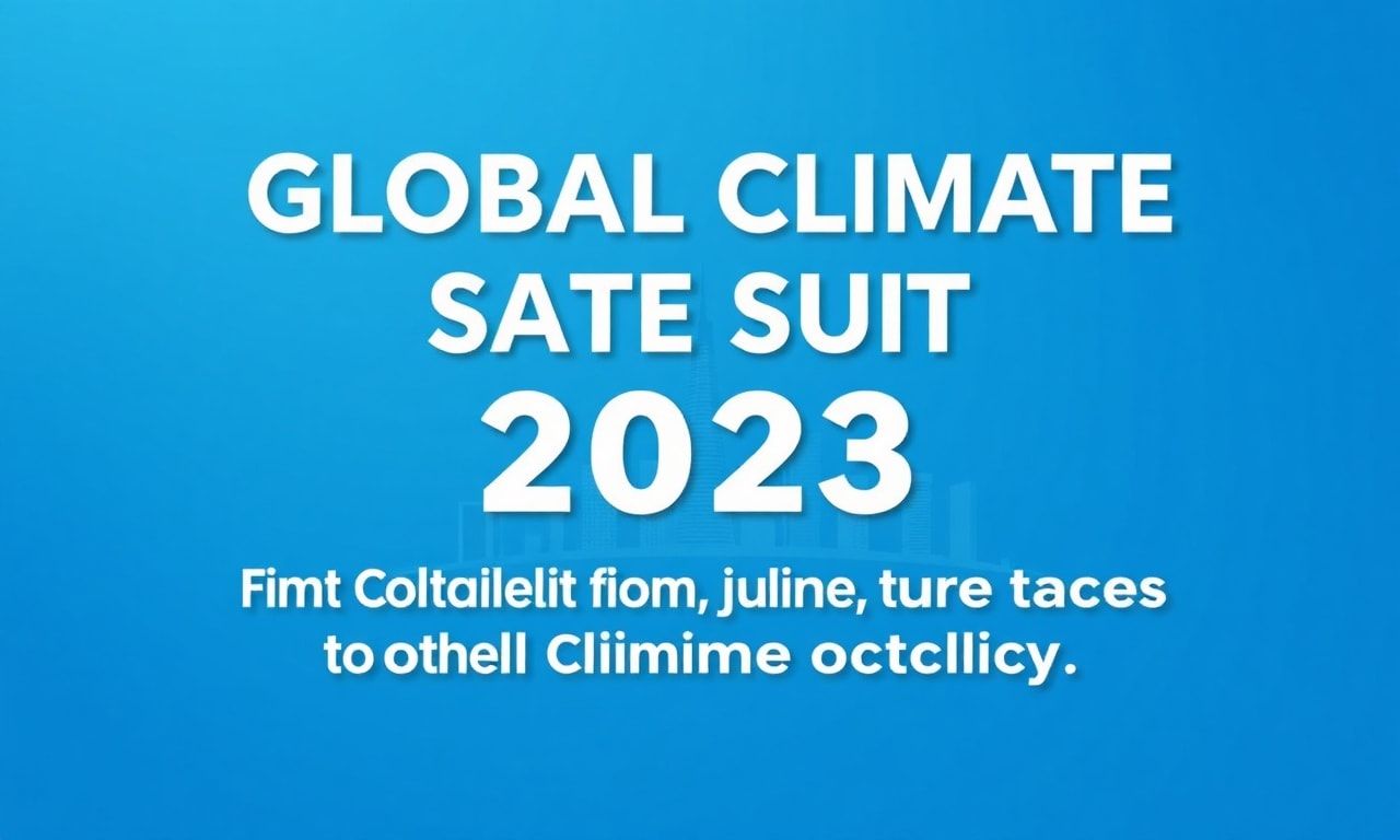 Global Climate Summit 2023: A Crucial Juncture for Global Climate Policy