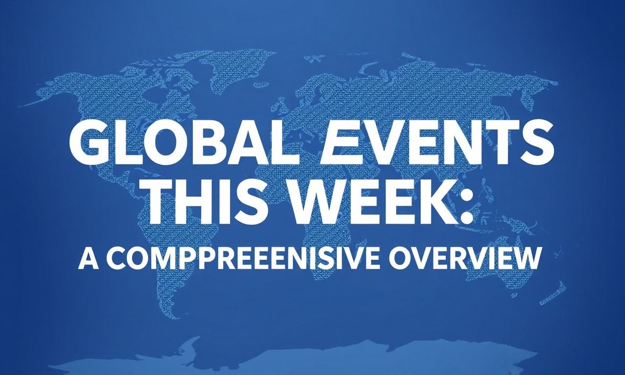 Global Events This Week: A Comprehensive Overview