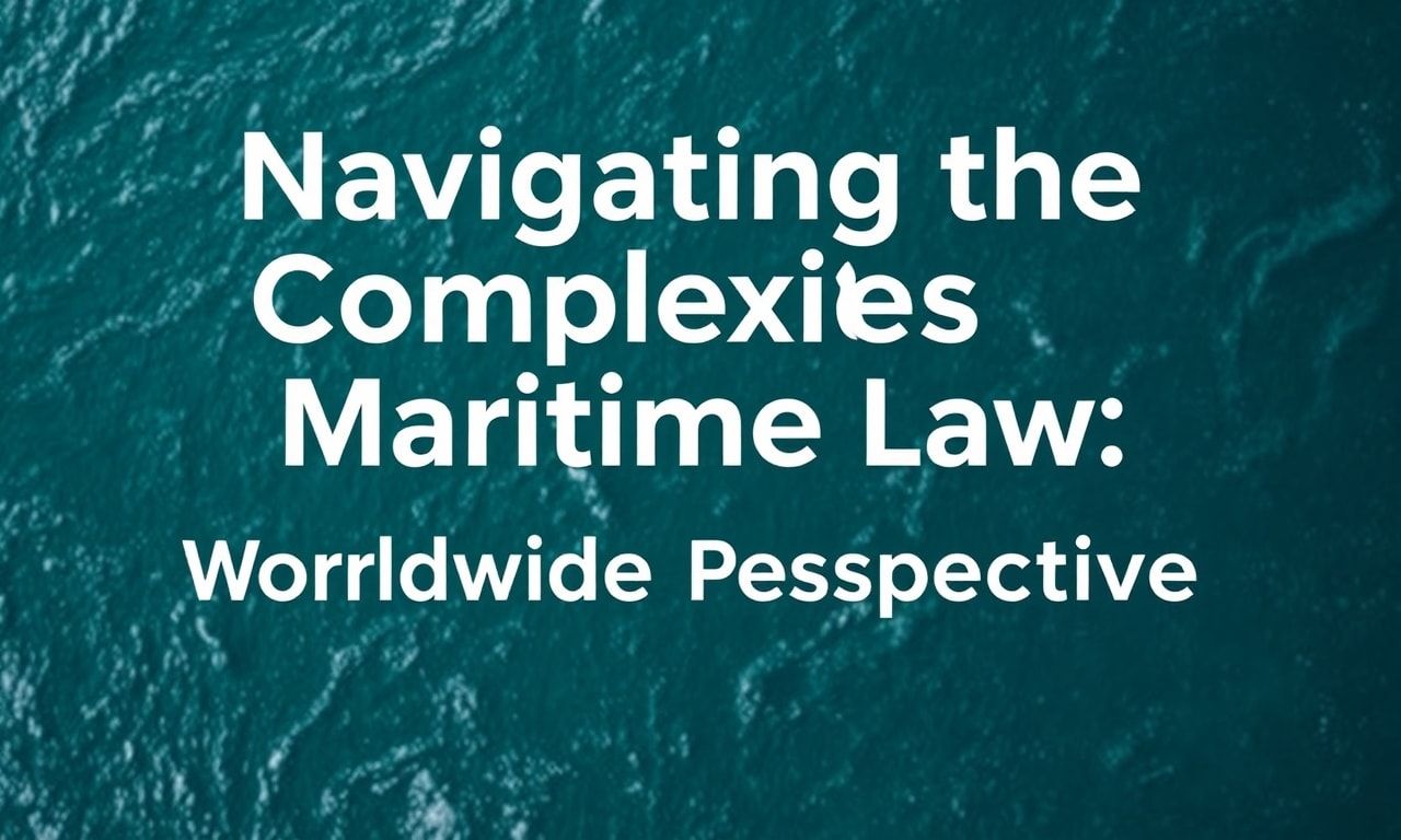 Navigating the Complexities of Maritime Law: A Worldwide Perspective