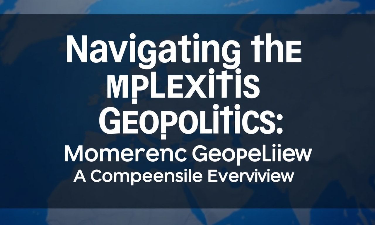 Navigating the Complexities of Modern Geopolitics: A Comprehensive Overview