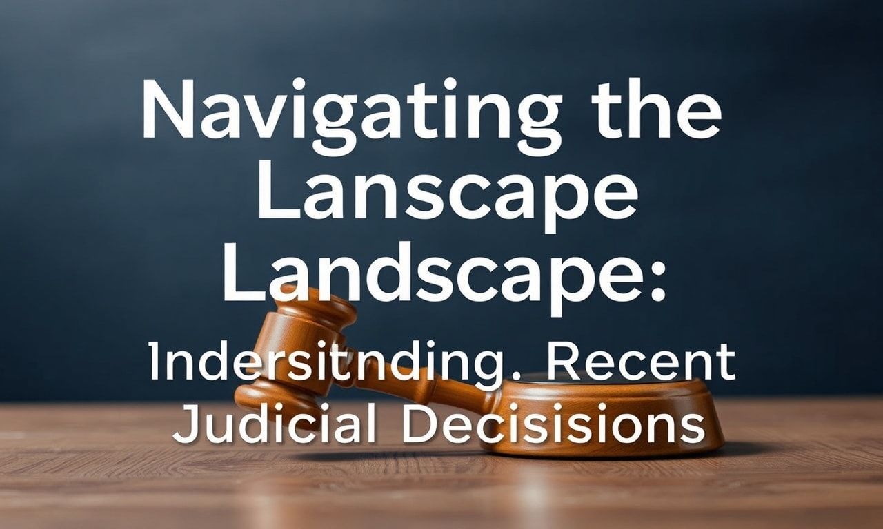 Navigating the Legal Landscape: Understanding Recent Judicial Decisions