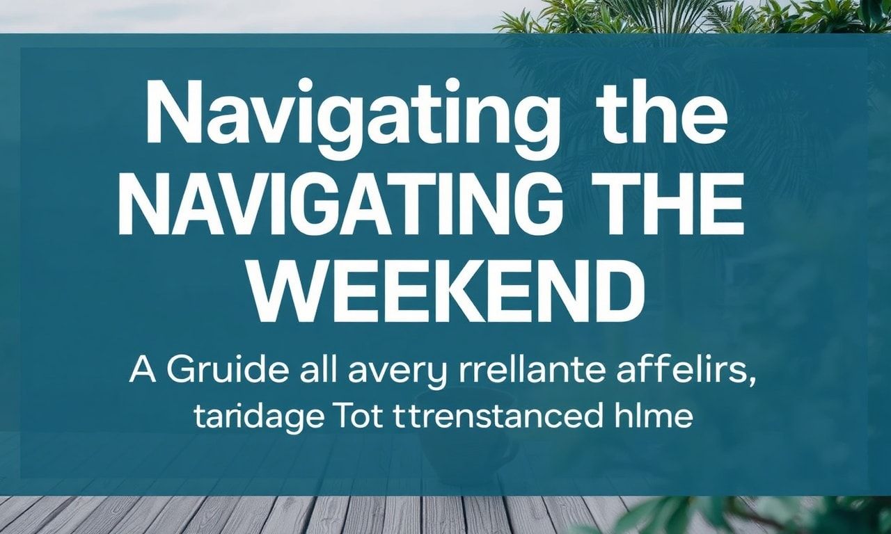 Navigating the Weekend: A Guide to Events and Current Affairs