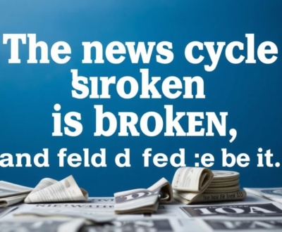 The news cycle is broken, and honestly, I'm fed up with it.