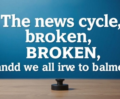 The news cycle is broken, and we're all to blame.