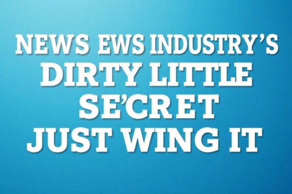 The News Industry's Dirty Little Secret: We're All Just Winging It