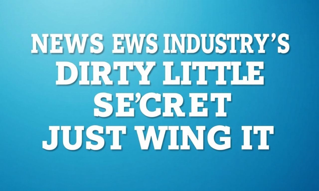 The News Industry's Dirty Little Secret: We're All Just Winging It