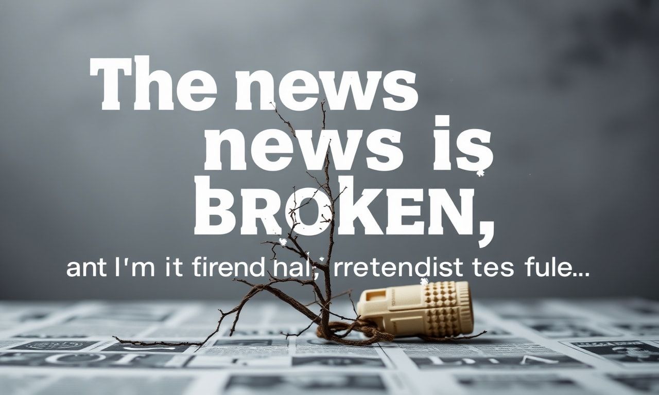 The news is broken, and I'm tired of pretending it's not.