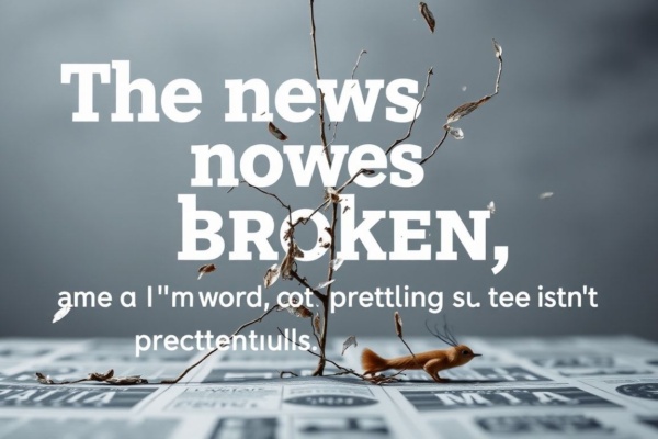 The news is broken, and I'm tired of pretending it isn't.