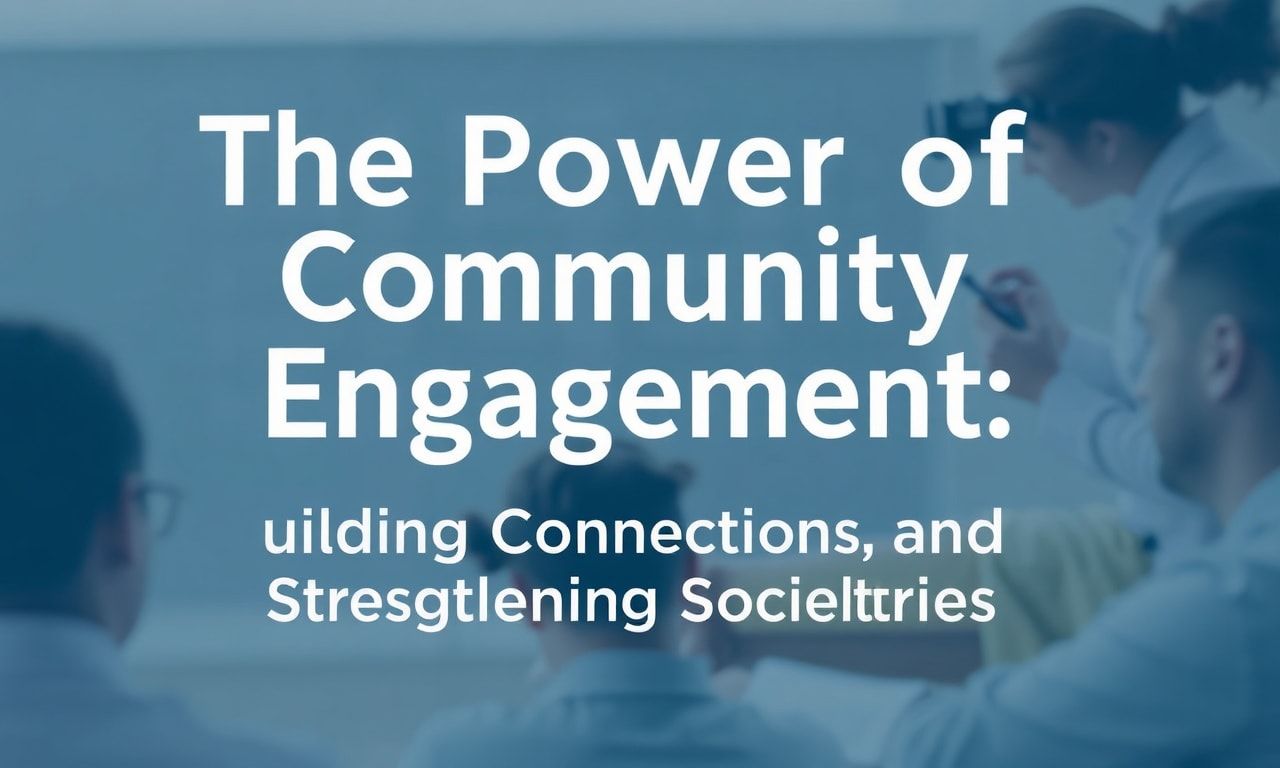 The Power of Community Engagement: Building Connections and Strengthening Societies
