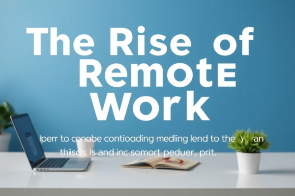 The Rise of Remote Work: How the Pandemic Has Reshaped Our Workplaces