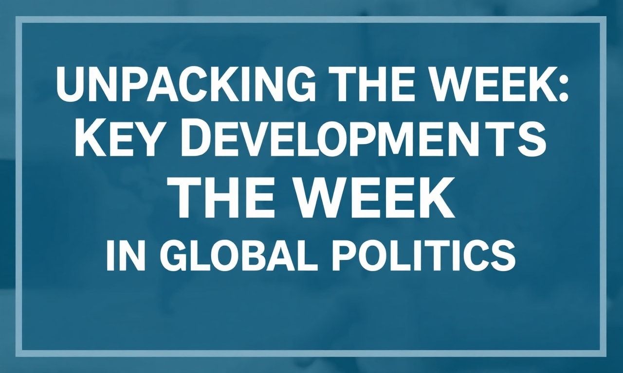 Unpacking the Week: Key Developments in Global Politics